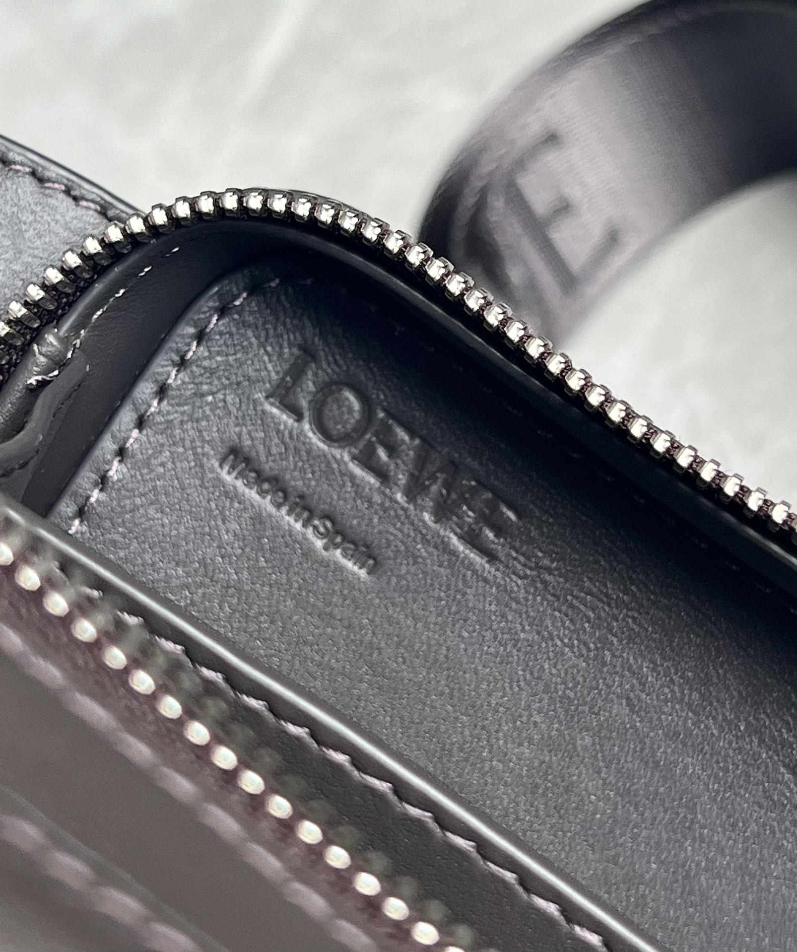 Loewe Molded Sling in Smooth Calfskin Dark Grey